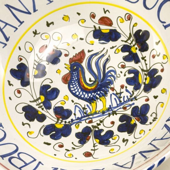 Deruta Italian Pottery Rooster Bowl Hand Painted Majolica Antico di Deruta - Picture 2 of 5